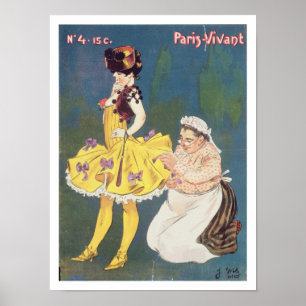 Cover of 'Paris-Vivant' Magazine, 1901 (colour lit Poster