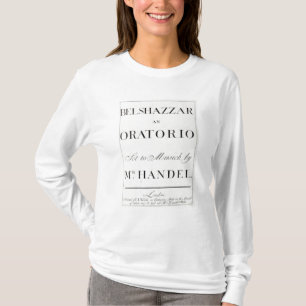 Cover of the score for Belshazzar by Handel T-Shirt