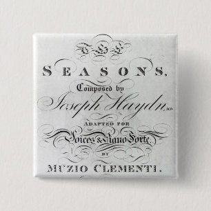 Cover of the score sheet of 'Seasons' 15 Cm Square Badge