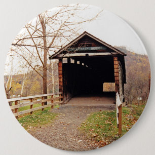 Covered Bridge 6 Cm Round Badge
