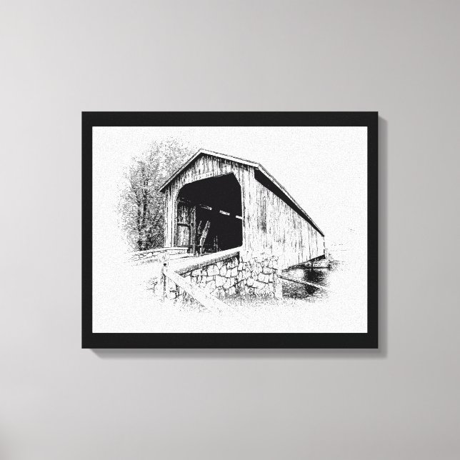 Covered Bridge Art Print (Front)