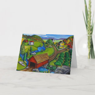 Covered Bridge Greeting Card