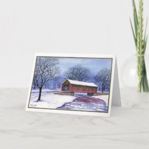 Covered Bridge Holiday Card