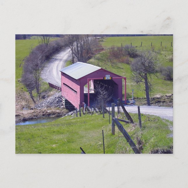 Covered Bridge In The Outaouais Postcard (Front)