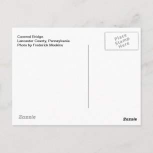 Covered Bridge. Lancaster County, PA Postcard