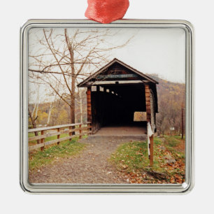 Covered Bridge Metal Tree Decoration