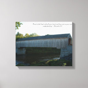 Covered Bridge on Canvas Print