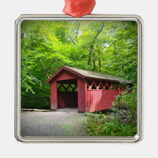 Covered Bridge Ornament (Front)