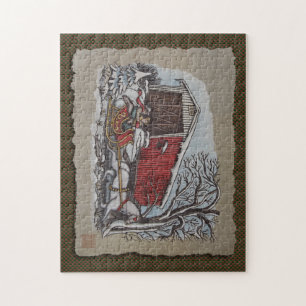 Covered Bridge & Sleigh Jigsaw Puzzle
