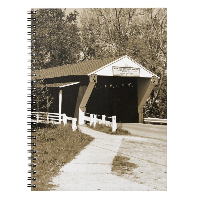 Covered Bridge Spiral Notebook (Front)
