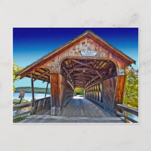 Covered Bridge Squam River Bridge, Ashland, NH Postcard