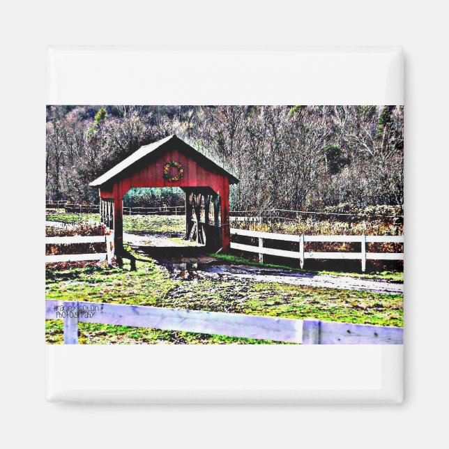 Covered Bridge - Stowe, Vermont Magnet (Front)