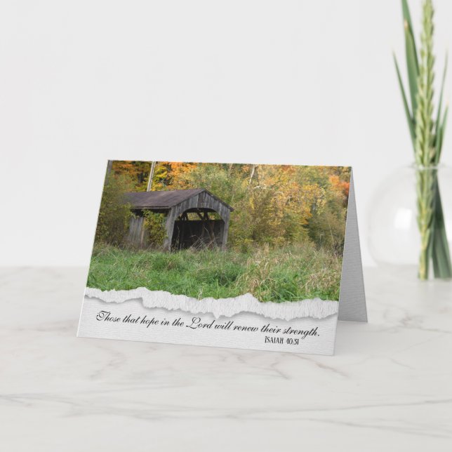 Covered Bridge Sympathy Card (Front)