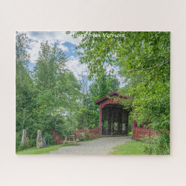Covered Bridge Vermont. Jigsaw Puzzle (Horizontal)