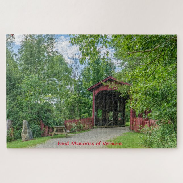 Covered Bridge Vermont Jigsaw Puzzle (Horizontal)