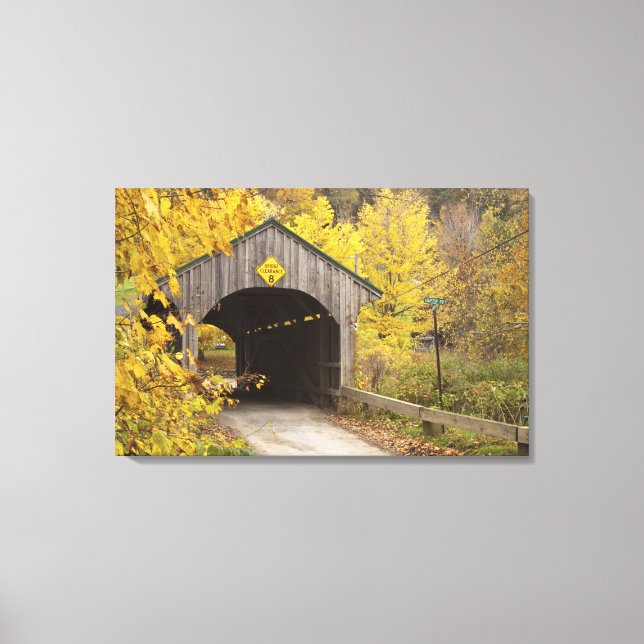 Covered bridge, Vermont, USA 2 Canvas Print (Front)