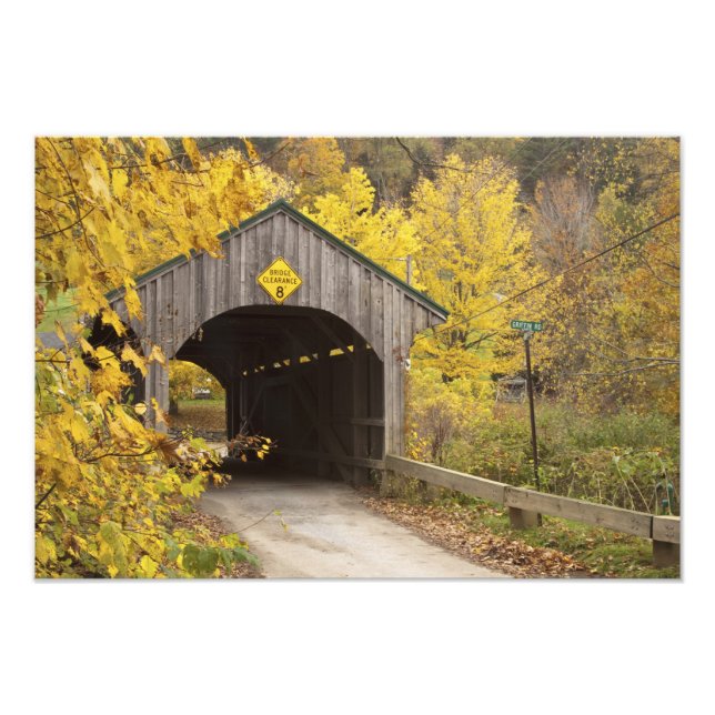 Covered bridge, Vermont, USA 2 Photo Print (Front)