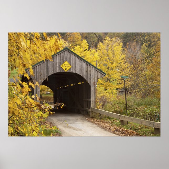 Covered bridge, Vermont, USA 2 Poster (Front)