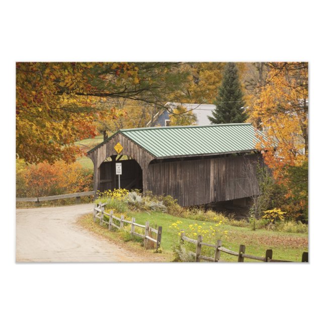 Covered bridge, Vermont, USA Photo Print (Front)