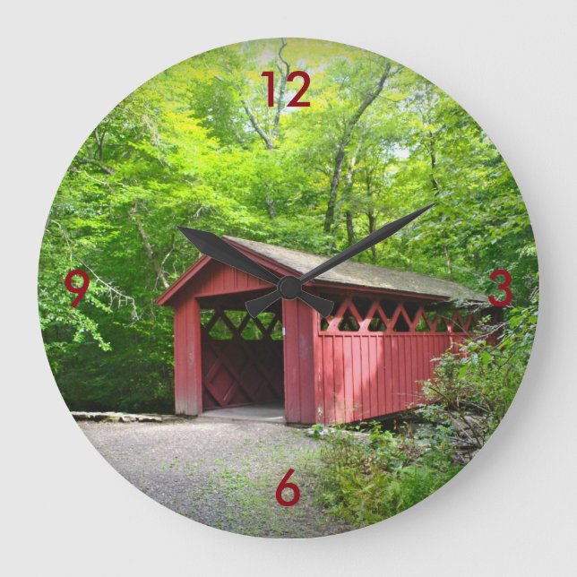 Covered Bridge Wall Clock (Front)