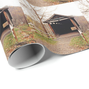 Covered Bridge Wrapping Paper