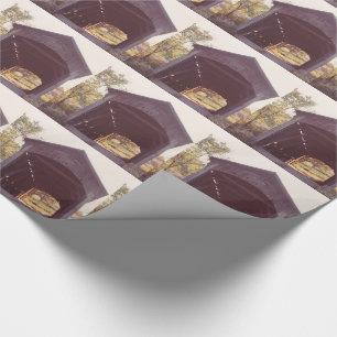 Covered Bridge Wrapping Paper