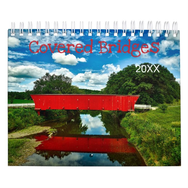 Covered Bridges Calendar | Editable Year (Cover)