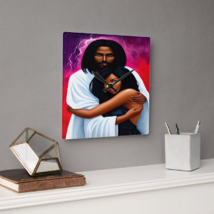 "Covered" Christian Watercolor Wall Clock