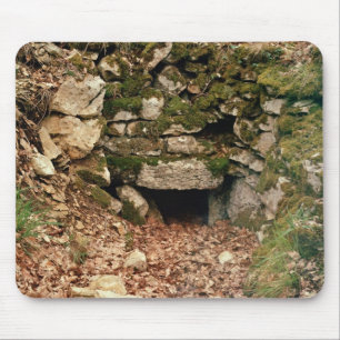 Covered entrance to a tumulus mouse pad