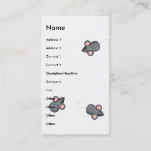 Covered In Mice Business Card