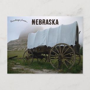 Covered Wagon in Scotts Bluff Nebraska Postcard