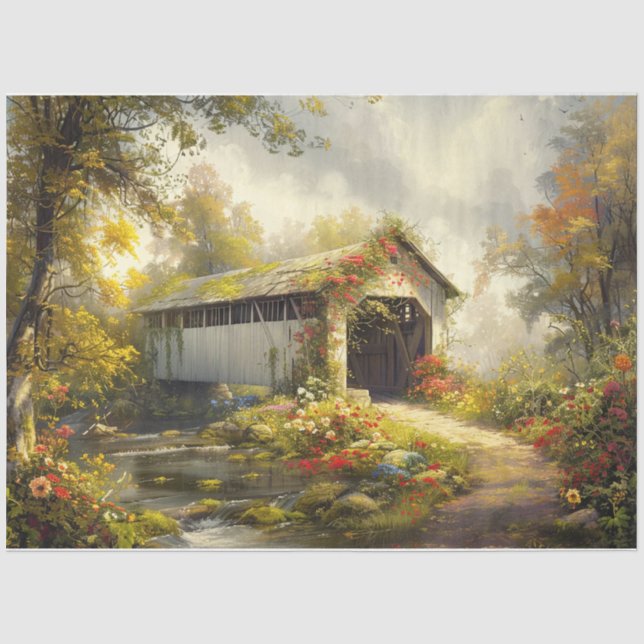 Covered Walking Bridge Tissue Paper (Front)