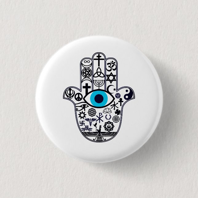 Covering all the bases Hamsa Hand 3 Cm Round Badge (Front)