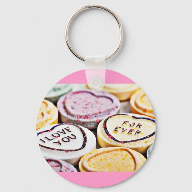 Coversation Hearts Key Ring (Front)