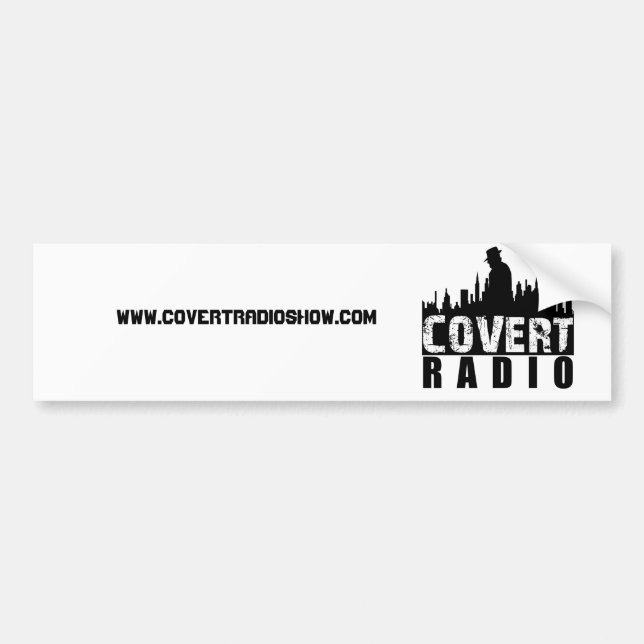 CovertR, www.covertradioshow.com Bumper Sticker (Front)