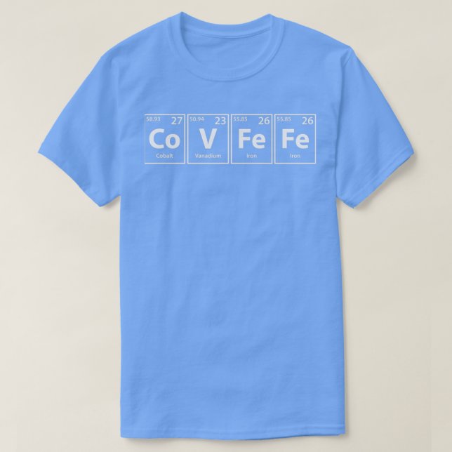 Covfefe CoVFeFe Periodic Elements Spelling  T-Shirt (Design Front)