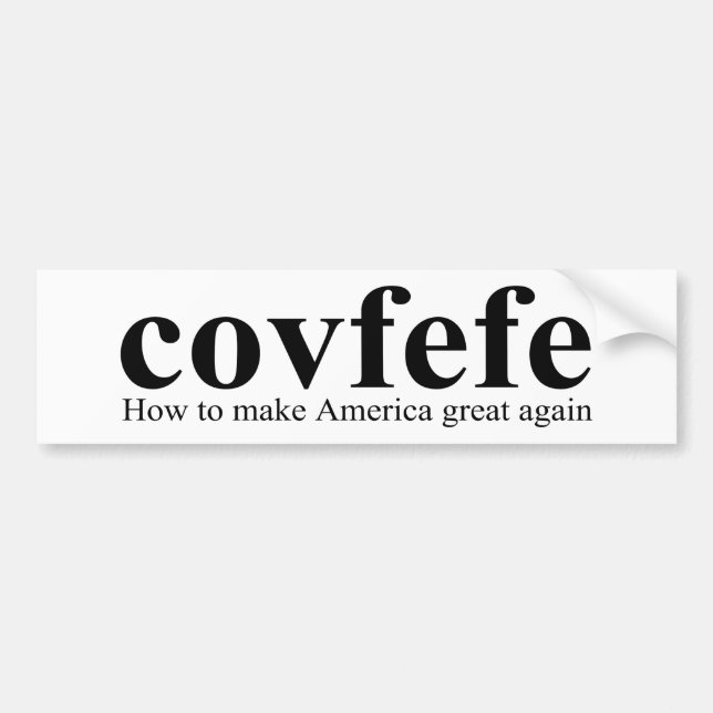 Covfefe Definition Trump Bumper Sticker (Front)