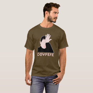 Covfefe facepalm black customisable T-Shirt