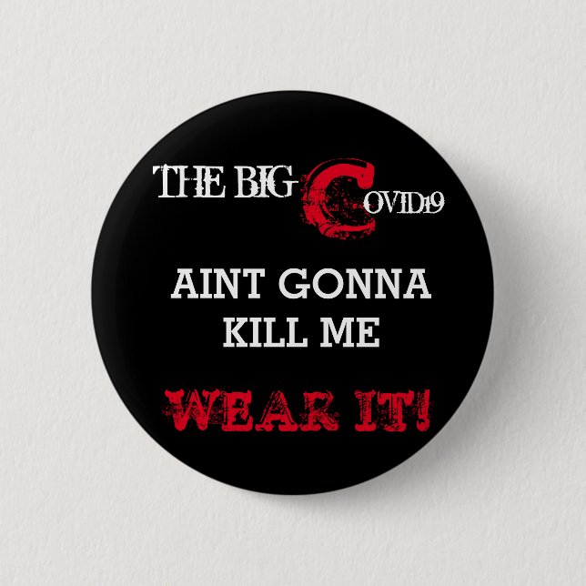 COVID19 6 CM ROUND BADGE (Front)