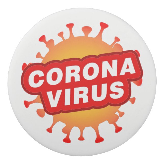 Covid19 Eraser CoronaVirus Structure Text Round (Front)