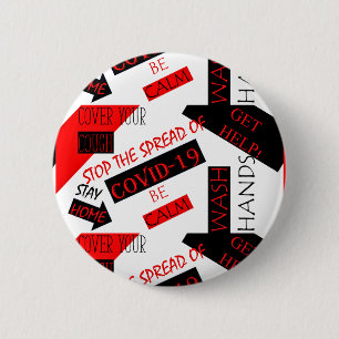 Covid-19 6 Cm Round Badge