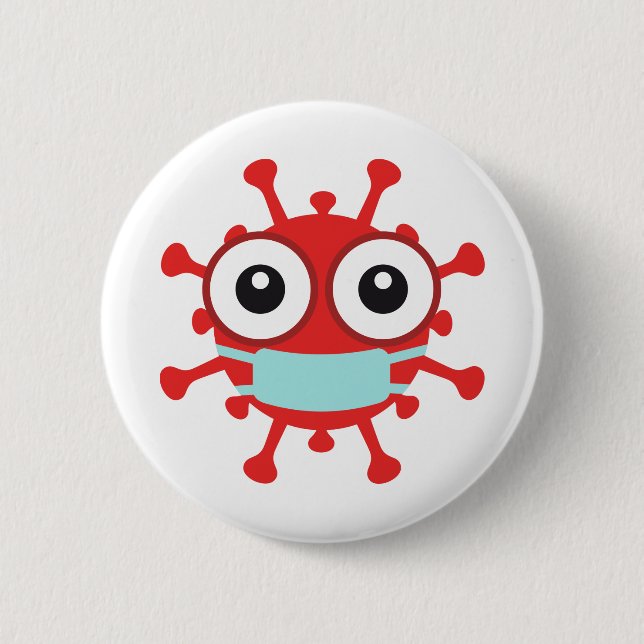 Covid 19 Coronavirus 6 Cm Round Badge (Front)