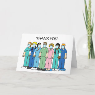 Covid 19 Nursing Staff Thank You. Card