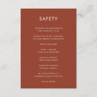 Covid 19 Safety | Terracotta Burnt Orange Wedding