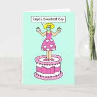 Covid 19 Sweetest Day Lady on a Cake
