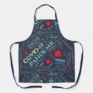 Covid-19 Text Design Color1 ID742 Apron