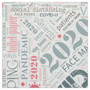 Covid-19 Text Design Color2 ID742 Fabric
