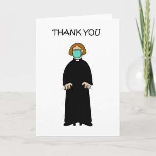 Covid 19 Thank You to Female Curate Card