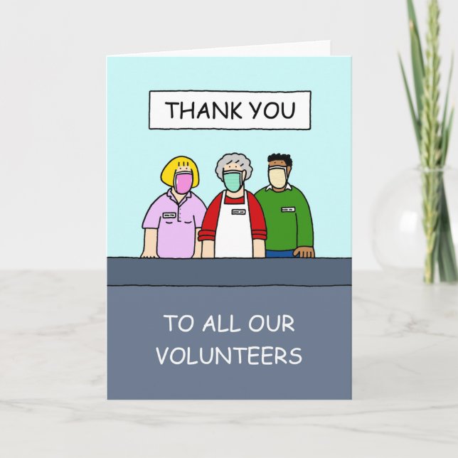Covid 19 Thank You to Volunteers Card (Front)