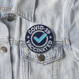 Covid-19 Vaccinated 7.5 Cm Round Badge